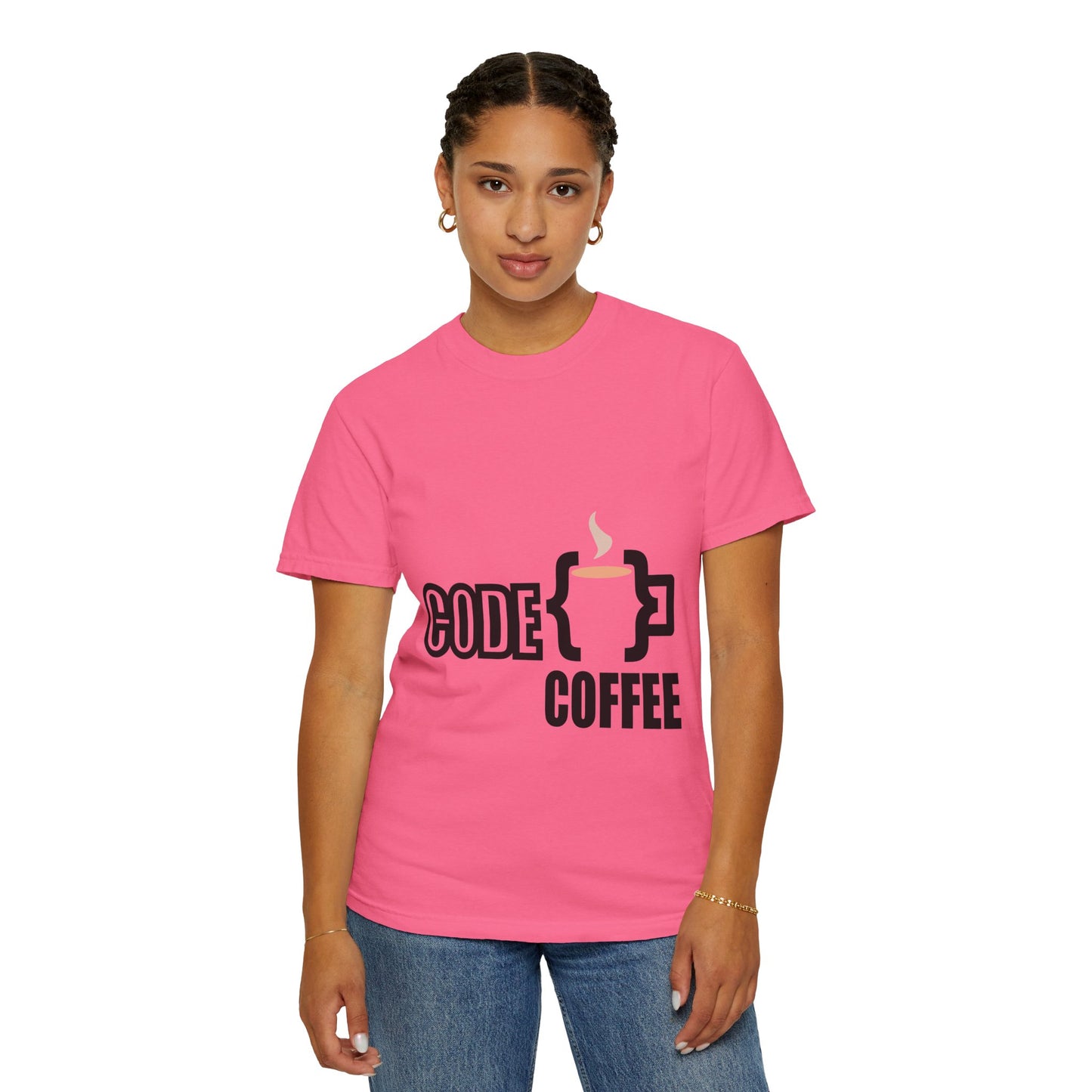 T-Shirt Code Coffee Unisex Garment-Dyed Tee