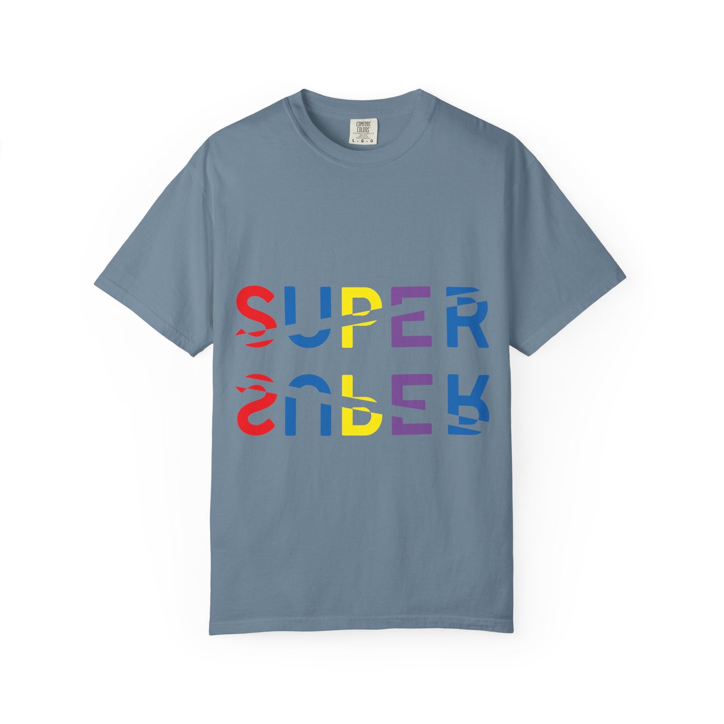 Colorful Super Graphic Unisex Garment-Dyed T-Shirt, Cute Casual Tee, Personalized Gift, Summer Outfit, Streetwear