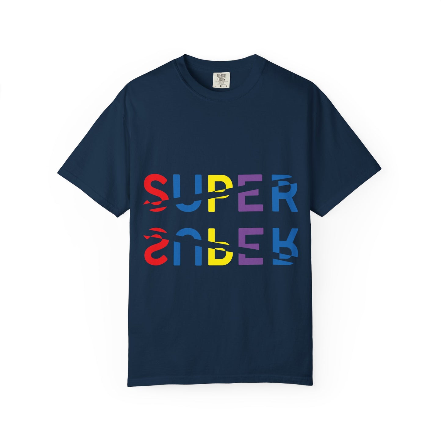 Colorful Super Graphic Unisex Garment-Dyed T-Shirt, Cute Casual Tee, Personalized Gift, Summer Outfit, Streetwear