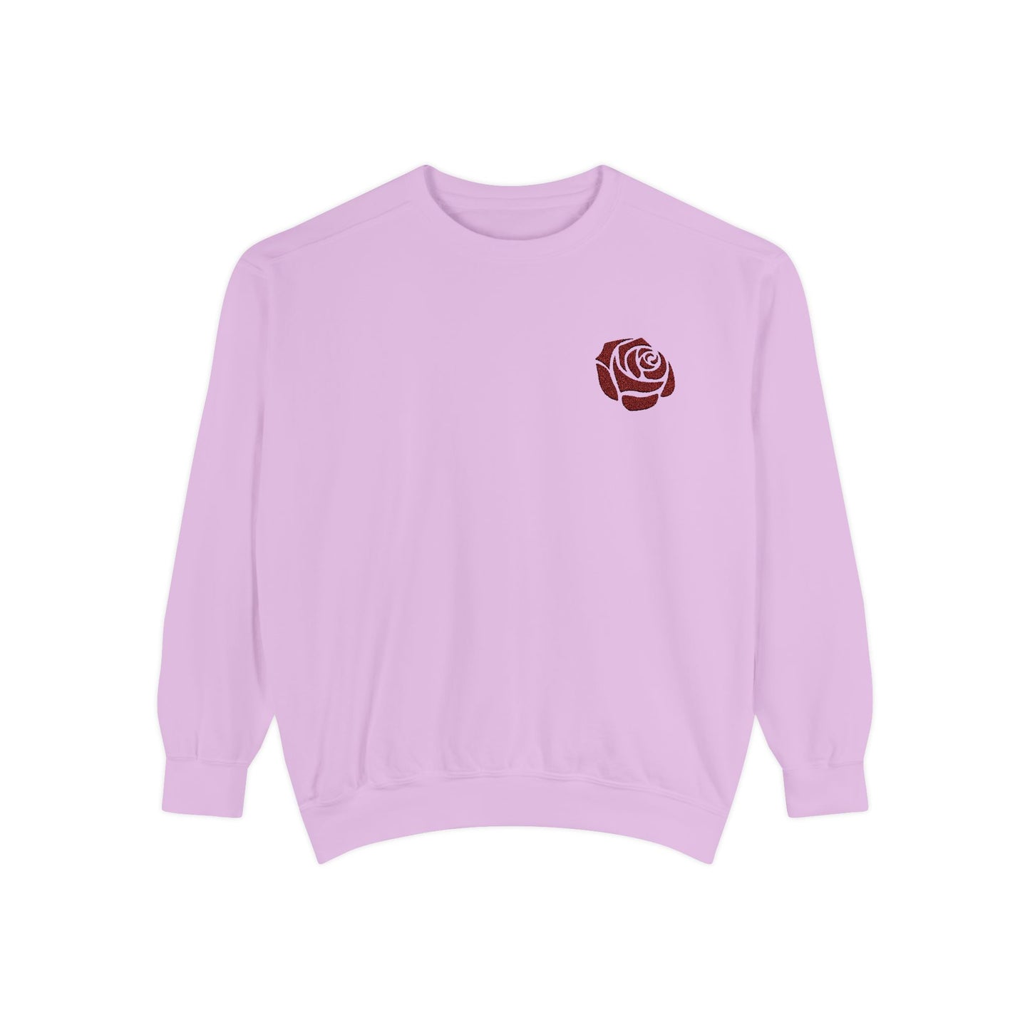Rose Embroidered Sweatshirt - Vintage Style Comfort