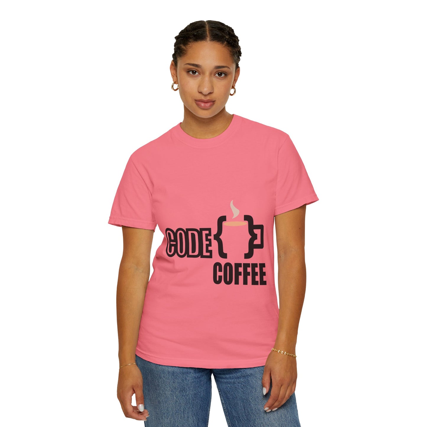 T-Shirt Code Coffee Unisex Garment-Dyed Tee