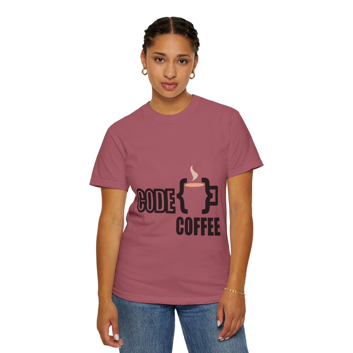 T-Shirt Code Coffee Unisex Garment-Dyed Tee