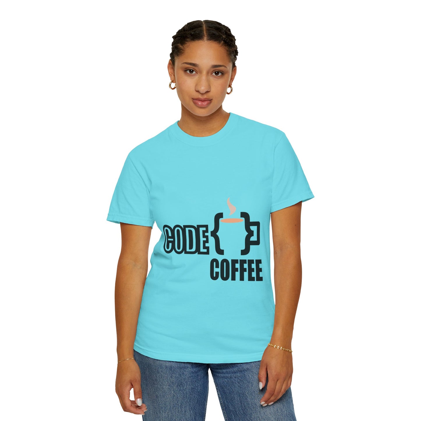 T-Shirt Code Coffee Unisex Garment-Dyed Tee