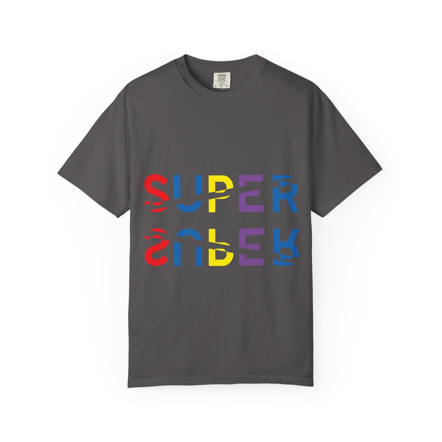 Colorful Super Graphic Unisex Garment-Dyed T-Shirt, Cute Casual Tee, Personalized Gift, Summer Outfit, Streetwear