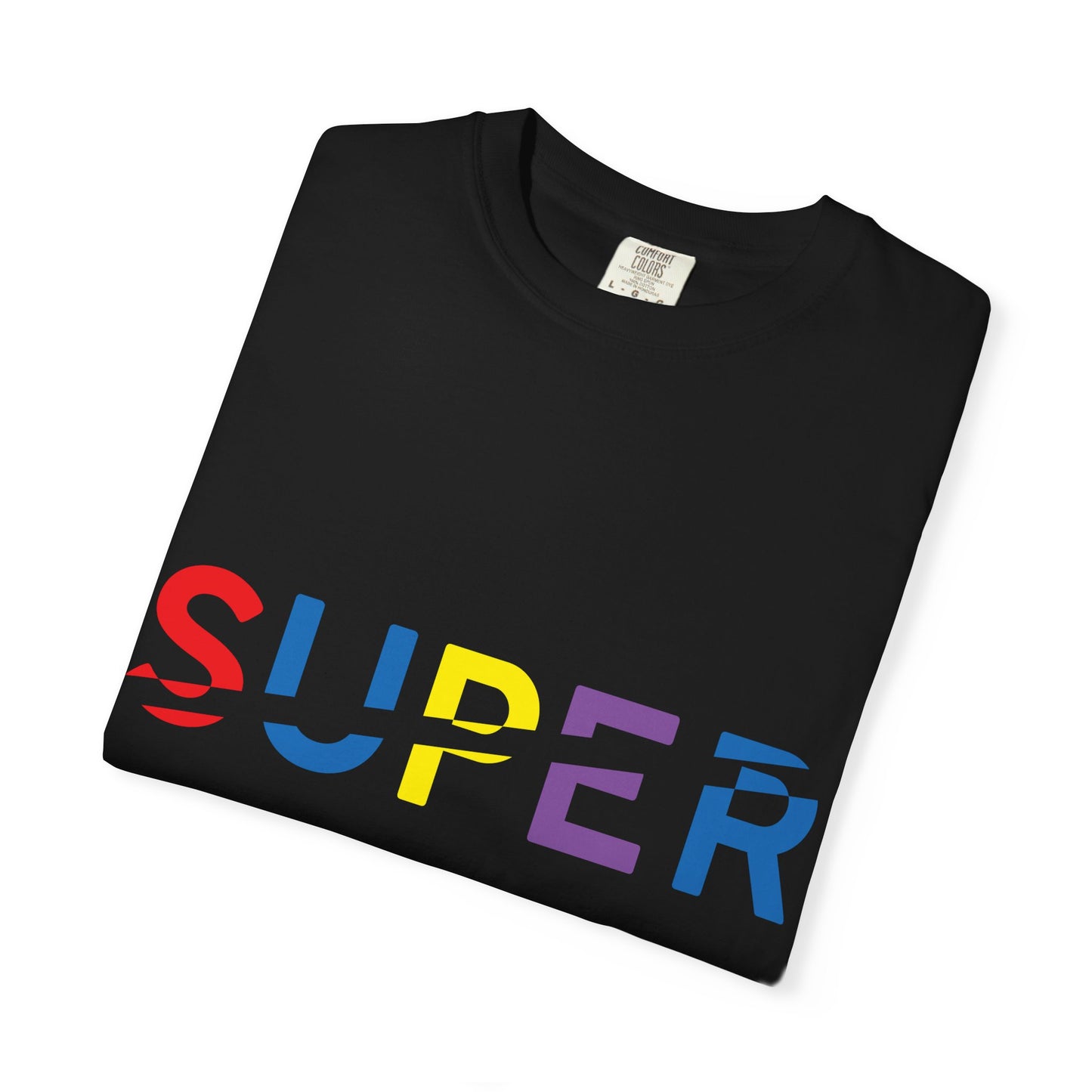 Colorful Super Graphic Unisex Garment-Dyed T-Shirt, Cute Casual Tee, Personalized Gift, Summer Outfit, Streetwear