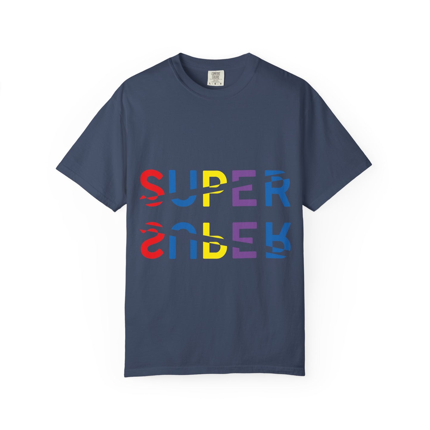 Colorful Super Graphic Unisex Garment-Dyed T-Shirt, Cute Casual Tee, Personalized Gift, Summer Outfit, Streetwear