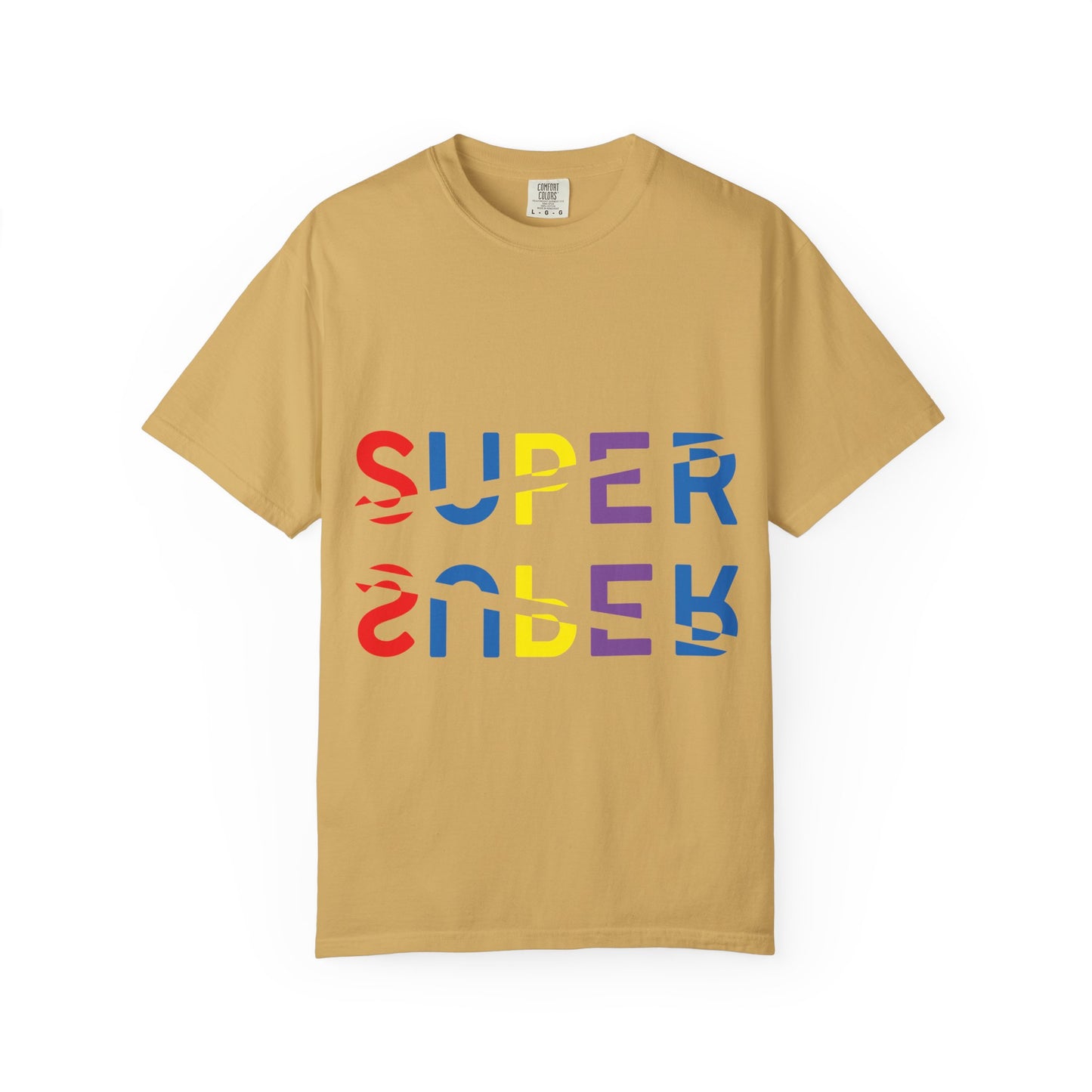 Colorful Super Graphic Unisex Garment-Dyed T-Shirt, Cute Casual Tee, Personalized Gift, Summer Outfit, Streetwear