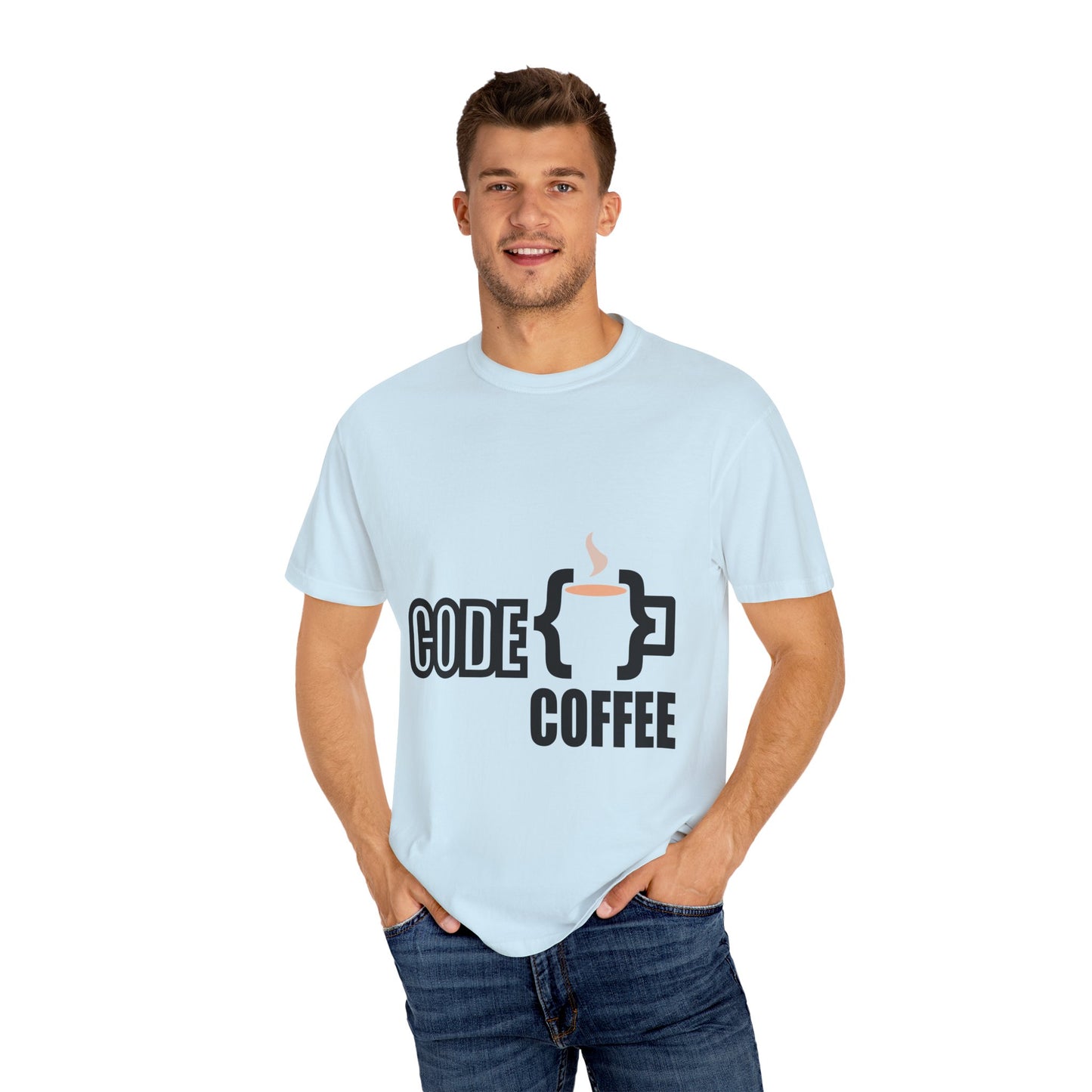 T-Shirt Code Coffee Unisex Garment-Dyed Tee