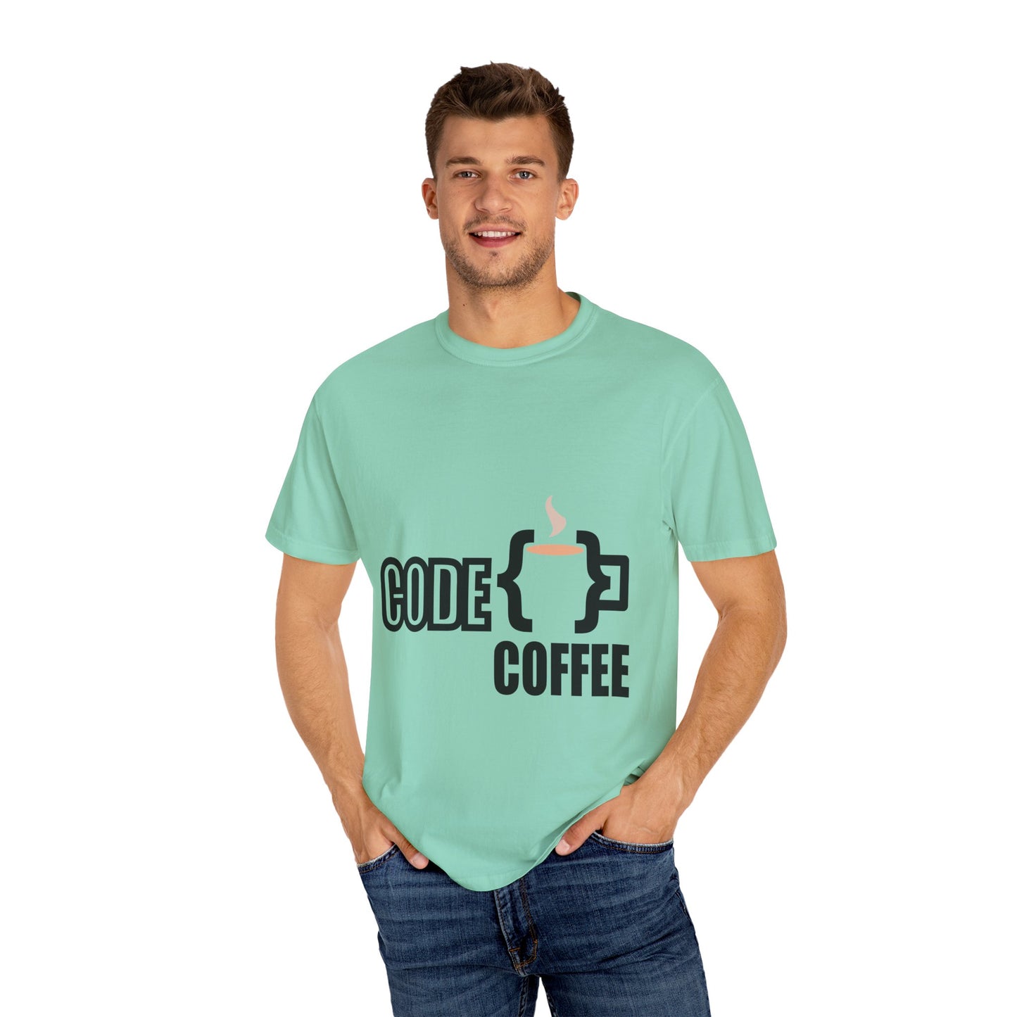 T-Shirt Code Coffee Unisex Garment-Dyed Tee