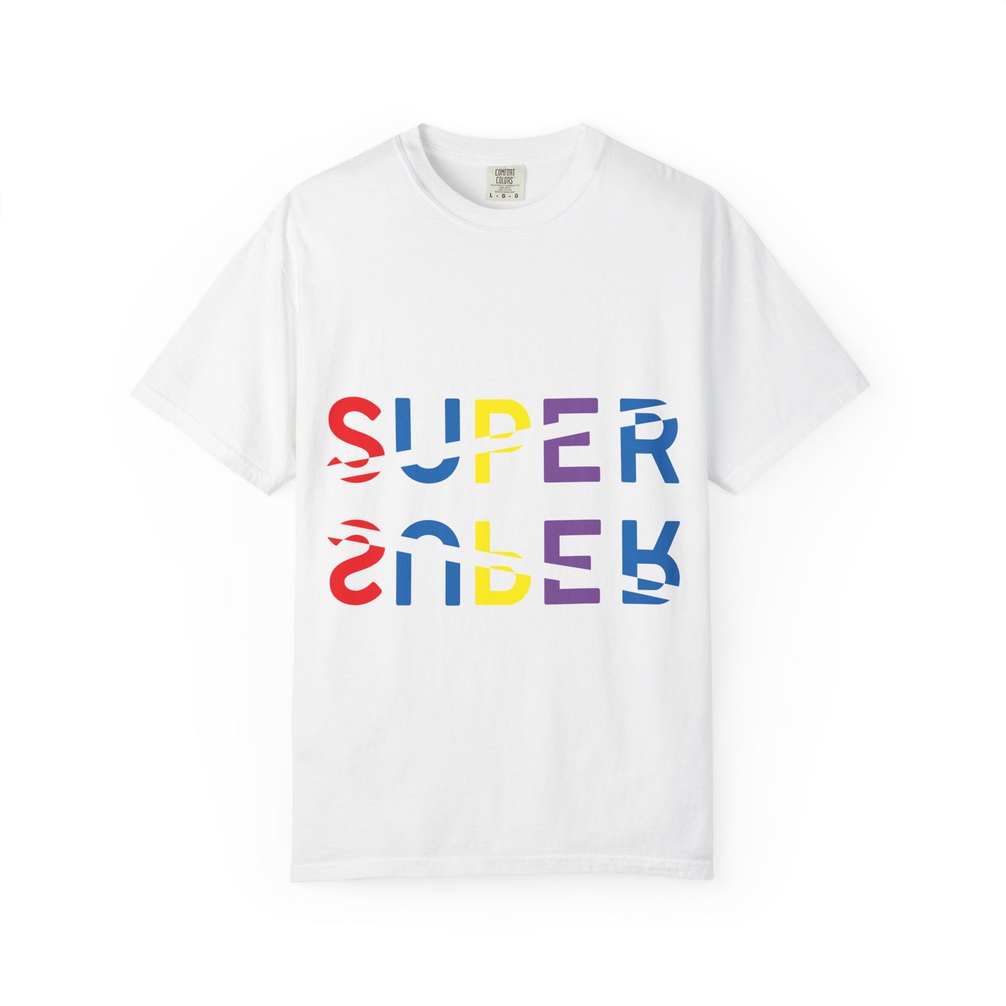 Colorful Super Graphic Unisex Garment-Dyed T-Shirt, Cute Casual Tee, Personalized Gift, Summer Outfit, Streetwear