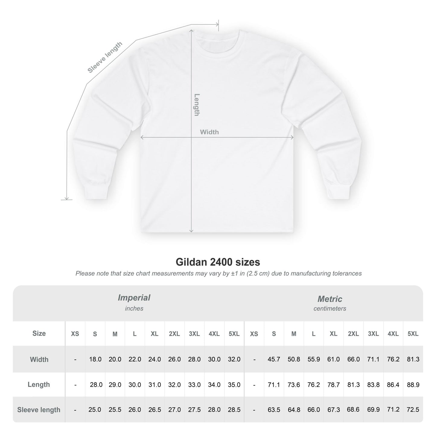 Long Sleeve Tee - Everything Will Be Okay Design