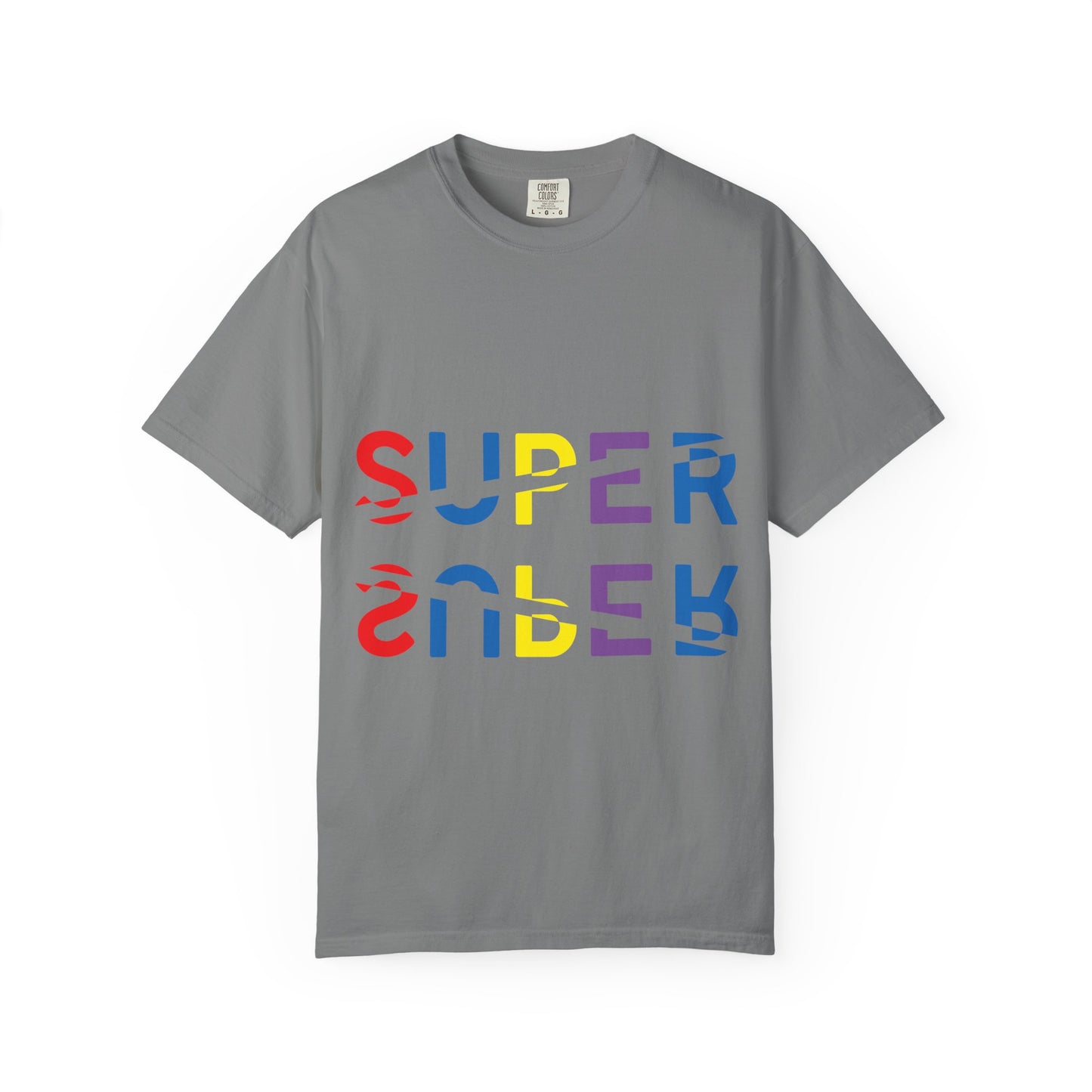 Colorful Super Graphic Unisex Garment-Dyed T-Shirt, Cute Casual Tee, Personalized Gift, Summer Outfit, Streetwear