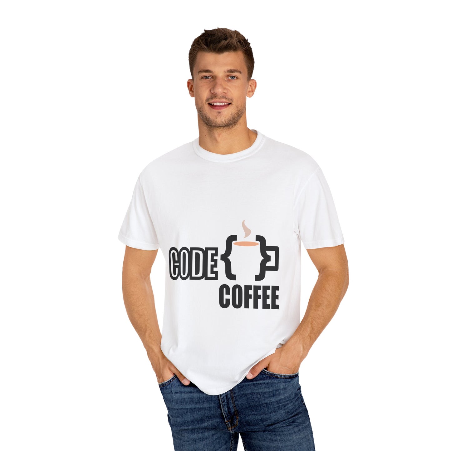 T-Shirt Code Coffee Unisex Garment-Dyed Tee