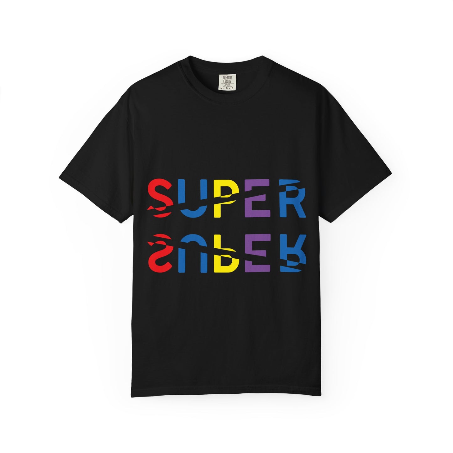 Colorful Super Graphic Unisex Garment-Dyed T-Shirt, Cute Casual Tee, Personalized Gift, Summer Outfit, Streetwear
