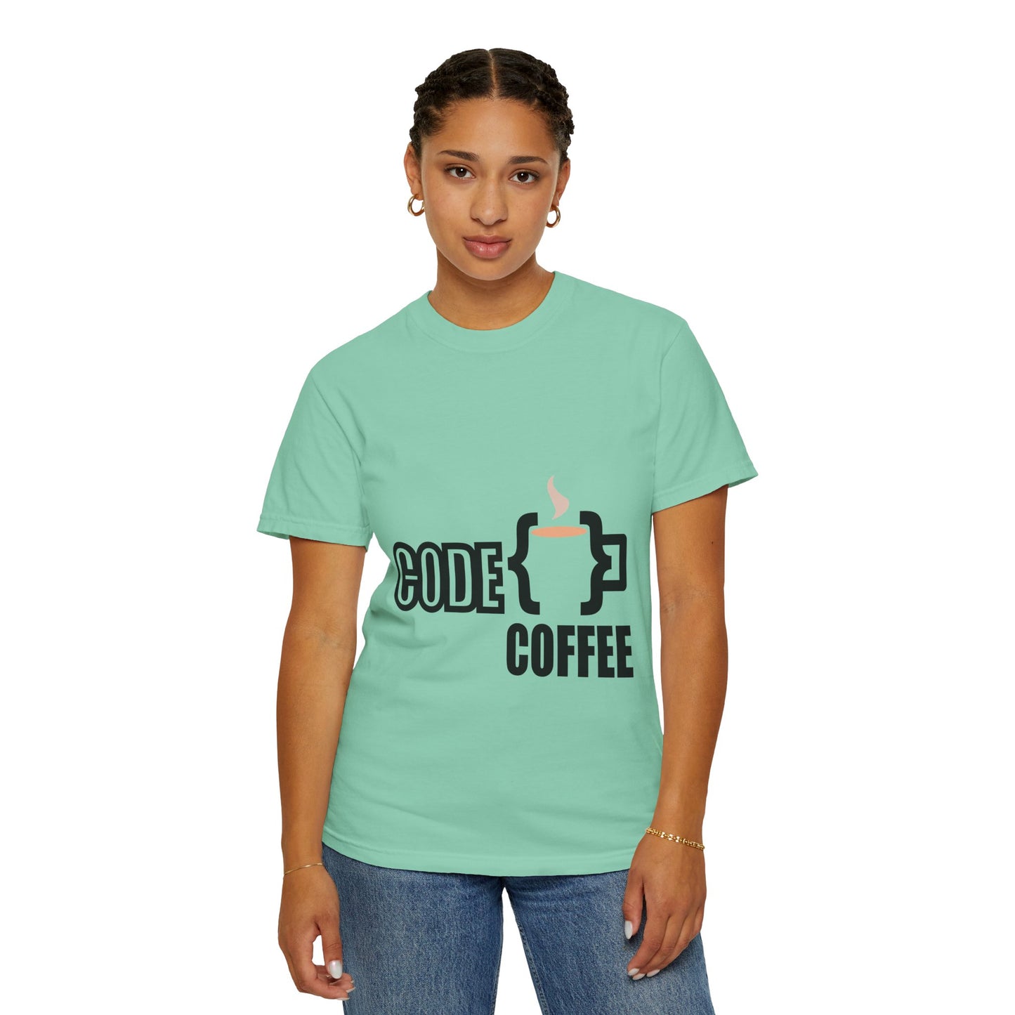 T-Shirt Code Coffee Unisex Garment-Dyed Tee