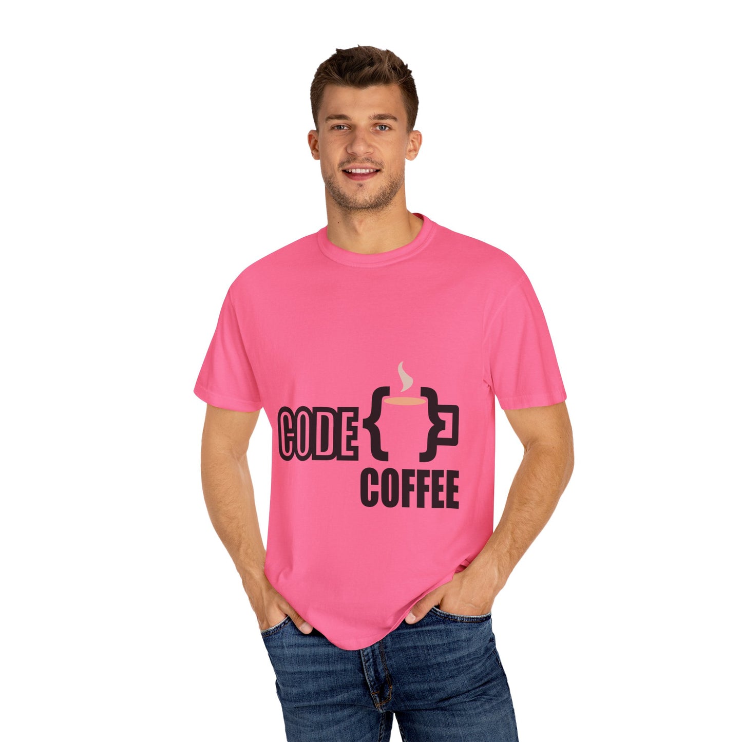 T-Shirt Code Coffee Unisex Garment-Dyed Tee